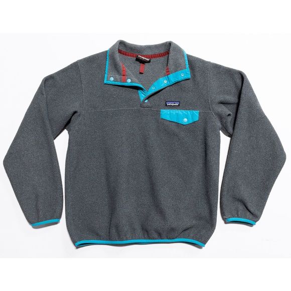 Patagonia Synchilla Snap-T Fleece Jacket Women's Medium Gray Blue Pullover 25455 - Picture 2 of 10